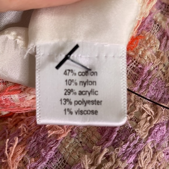 Markarian Rainbow Tweed Pants Wide Leg High Waist Retro Chic Trousers - Picture 7 of 8